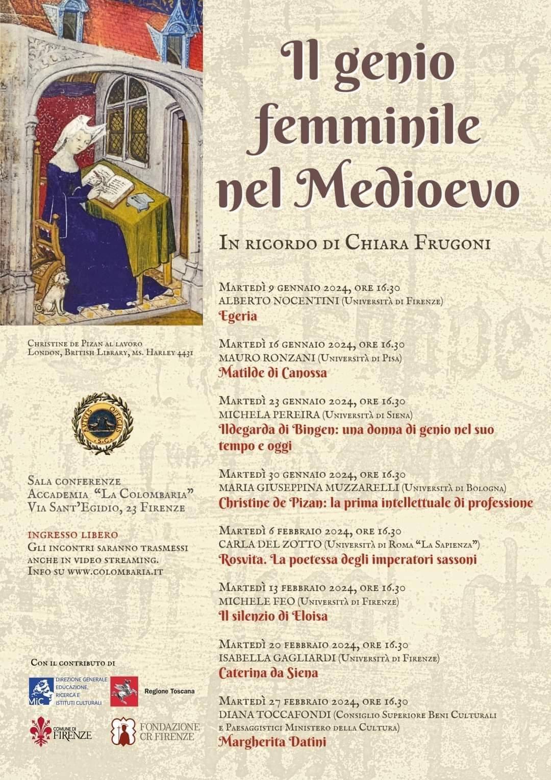 Ciclo de Conferencias sobre el Genio Femenino en la Edad Media 2024