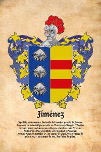 Escudo Heráldico del Apellido Jiménez